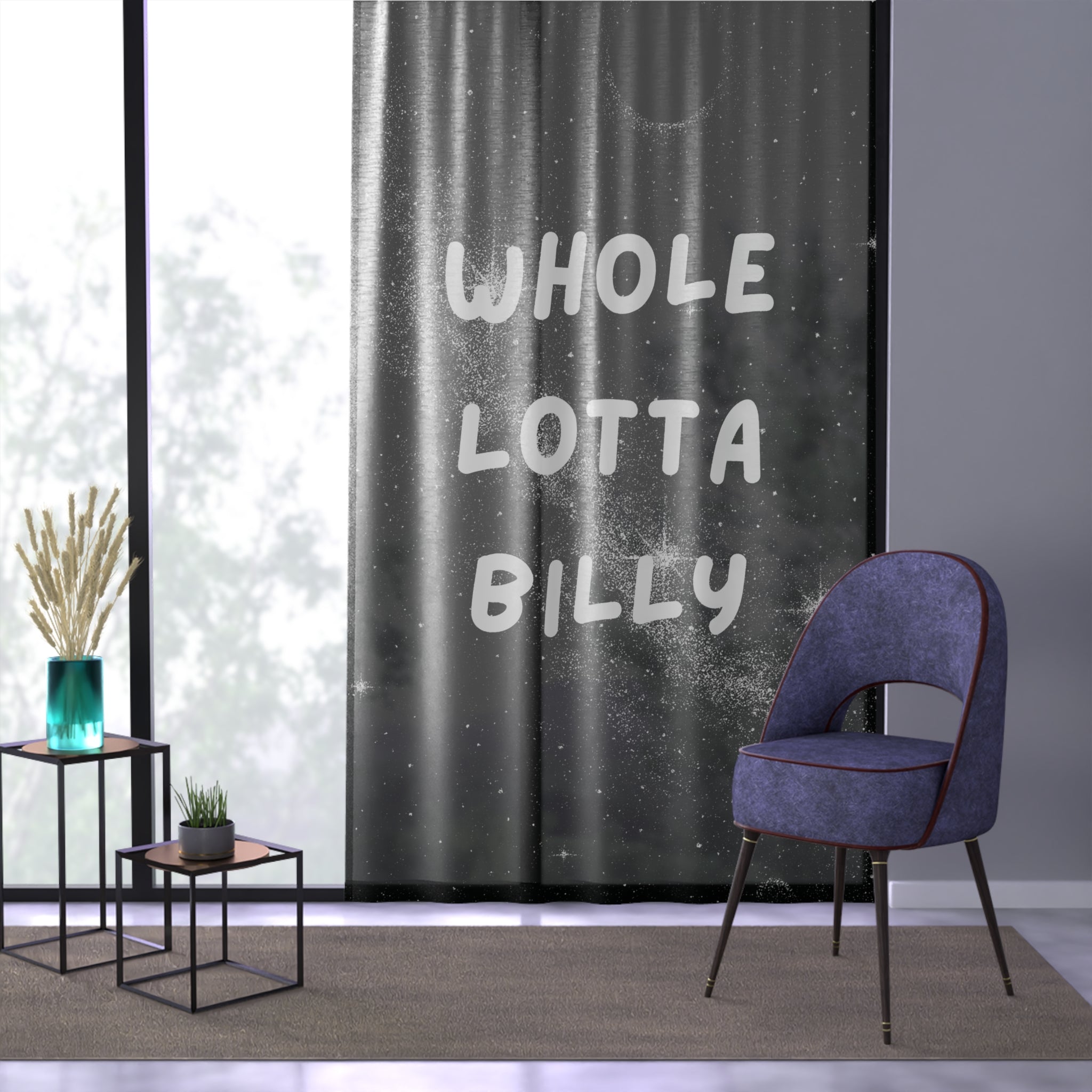 WHOLELOTTABILLY Window Curtain