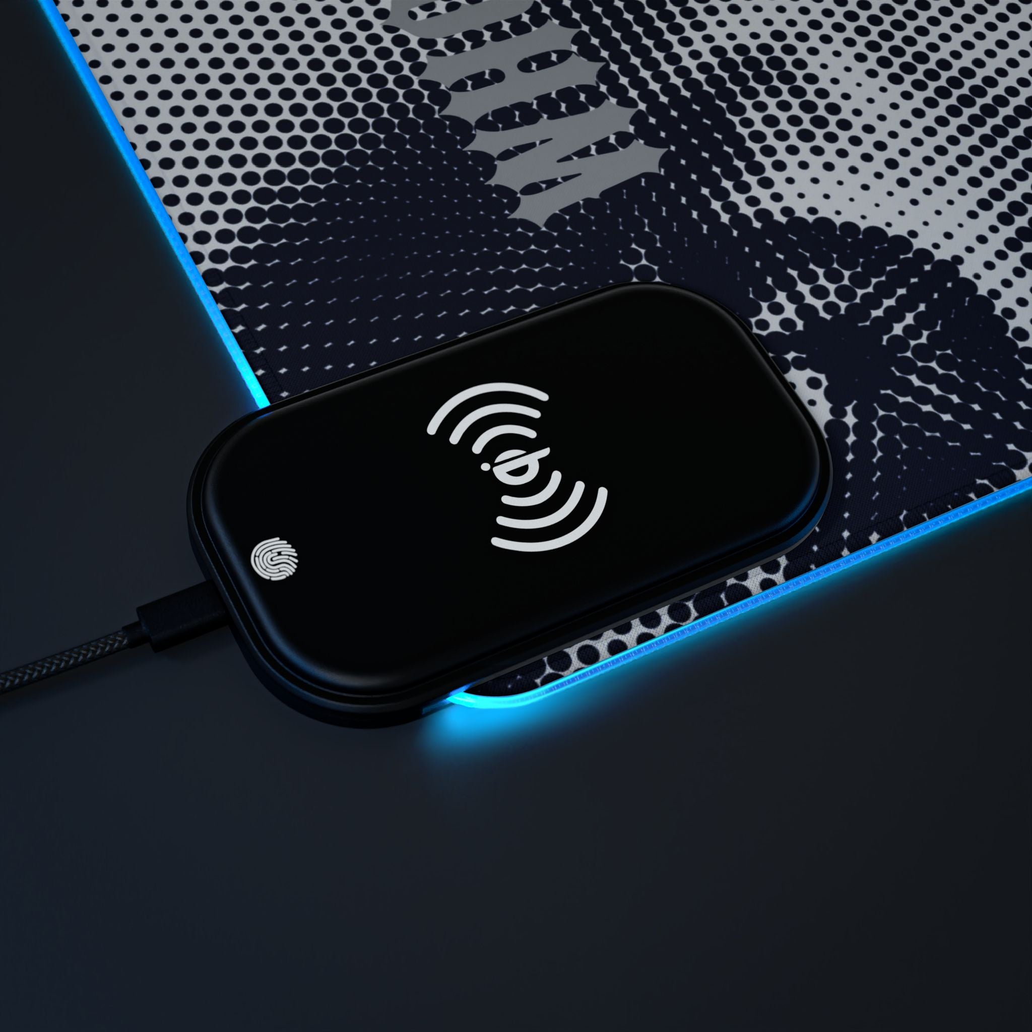 WHOLELOTTABILLY LED Gaming Mouse Pad, Wireless Charging
