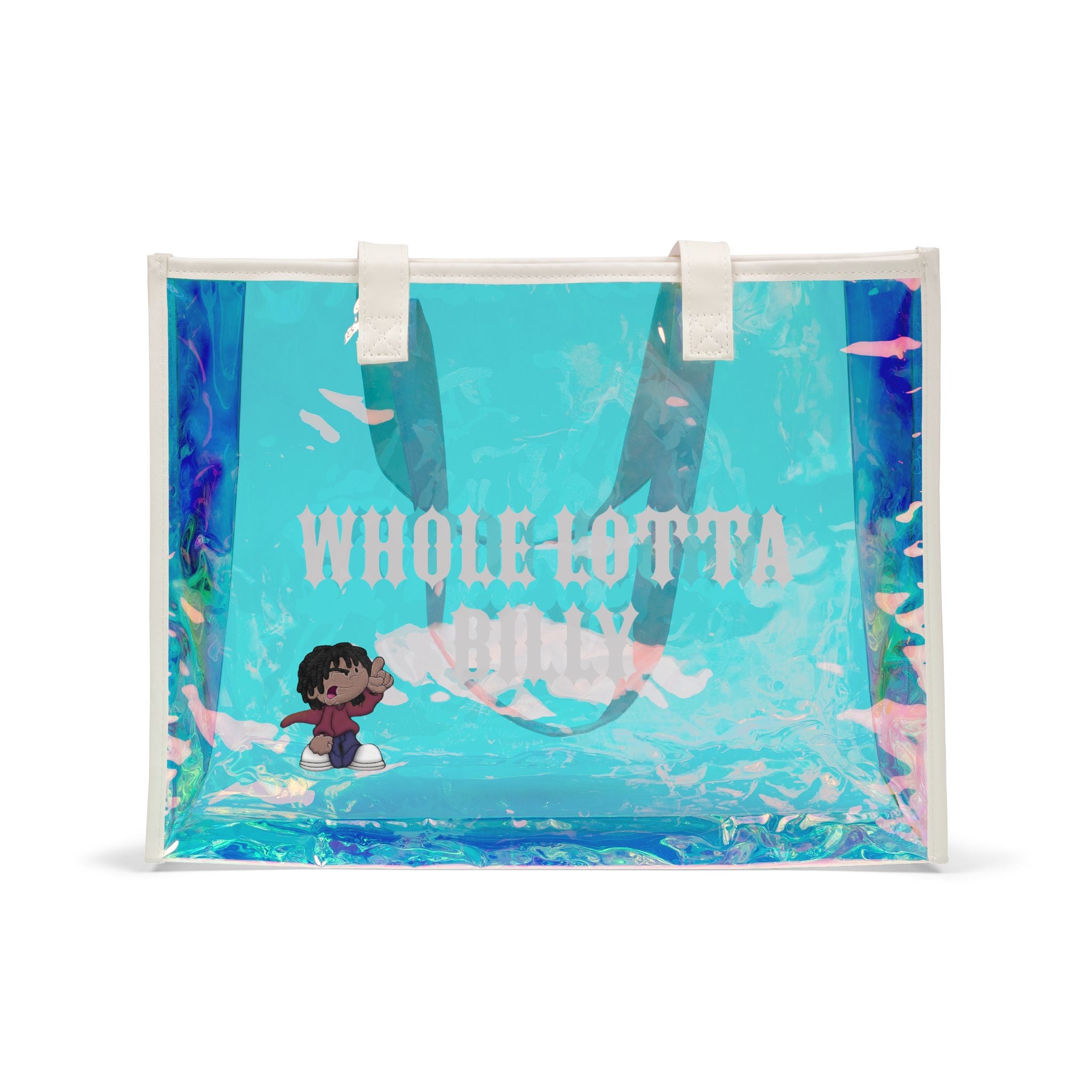 WHOLELOTTABILLY Holographic Tote Bag