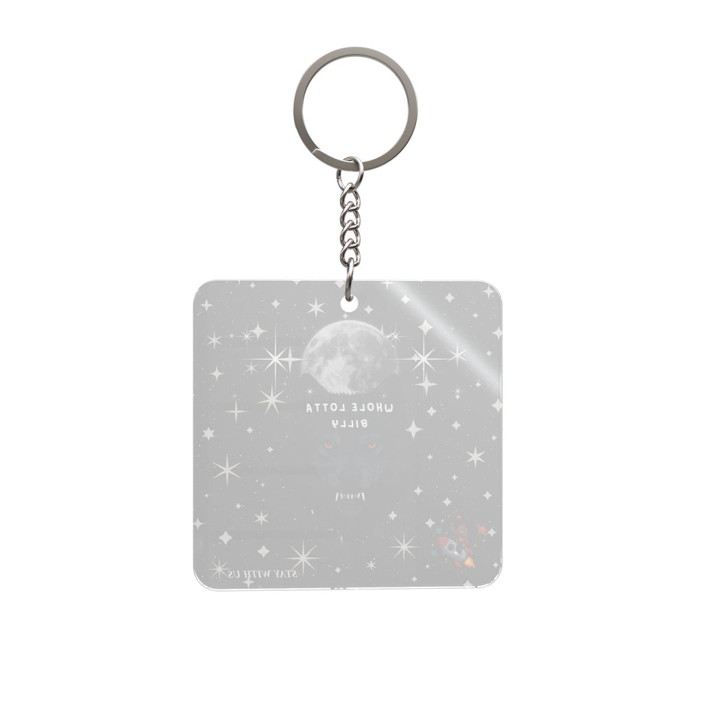 WHOLELOTTABILLY TRANSPARENT Square Keychain
