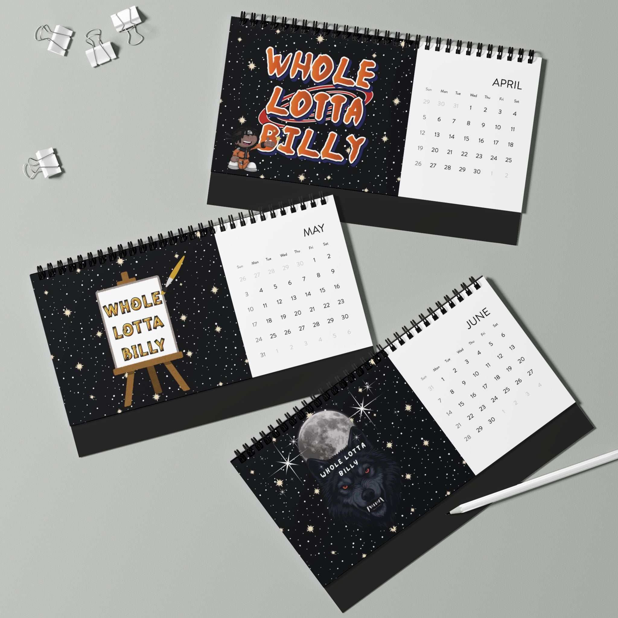 WHOLELOTTABILLY Desktop Calendar