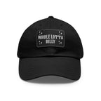 WHOLELOTTABILLY Dad Hat with Leather Patch (Rectangle)