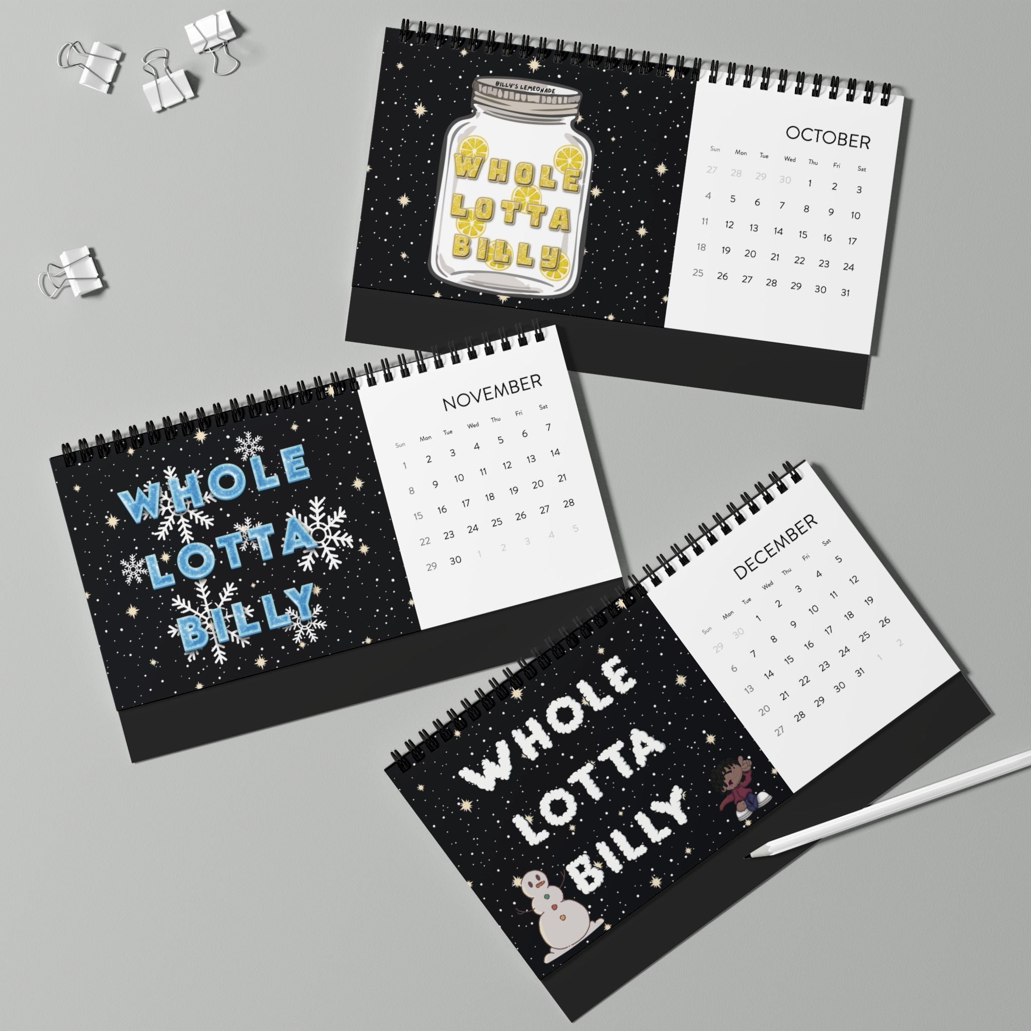 WHOLELOTTABILLY Desktop Calendar