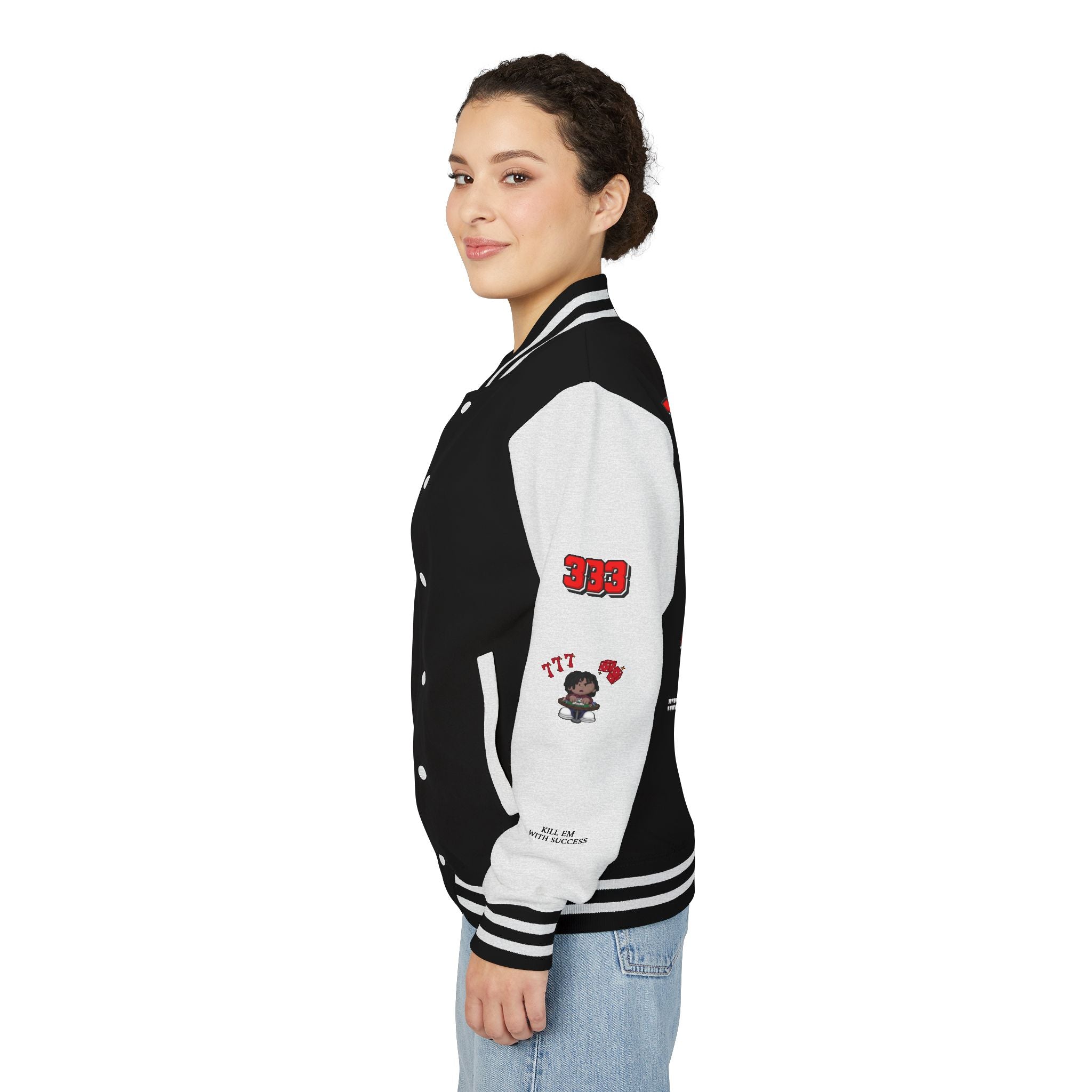 WHOLELOTTABILLY Unisex Heavyweight Letterman Jacket