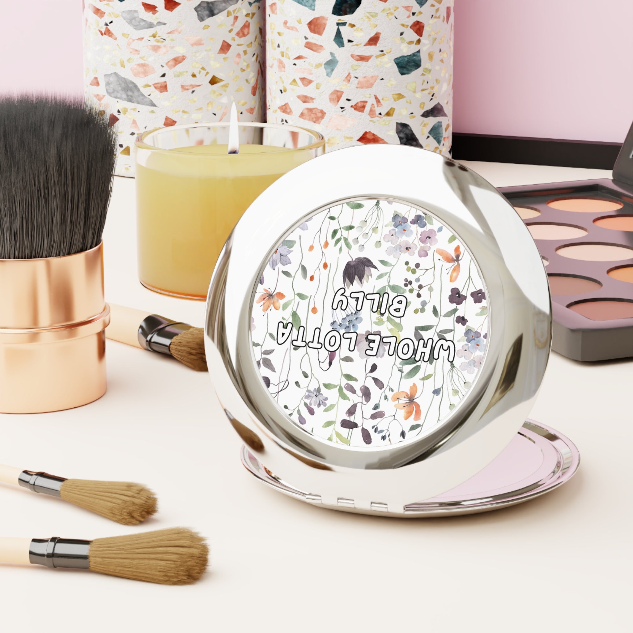 WHOLELOTTABILLY Compact Travel Mirror