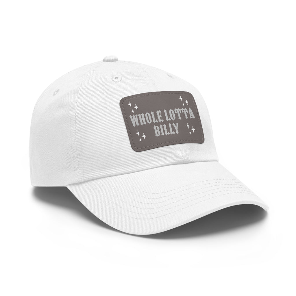 WHOLELOTTABILLY Dad Hat with Leather Patch (Rectangle)