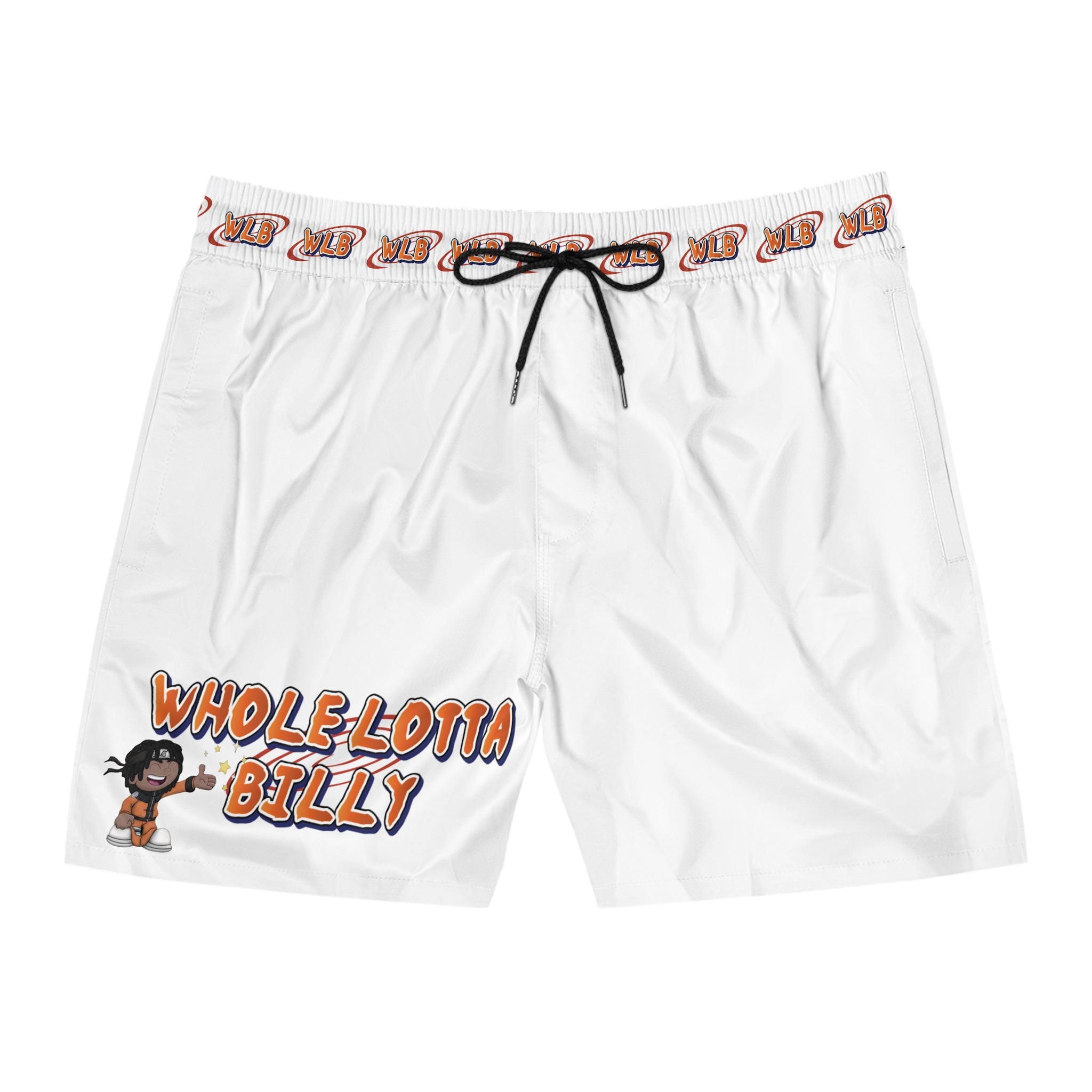 WHOLELOTTABILLY Men's Mid-Length Swim Shorts