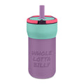 WHOLELOTTABILLY Kids' Leakproof Straw Tumbler, 12oz (Engraving)
