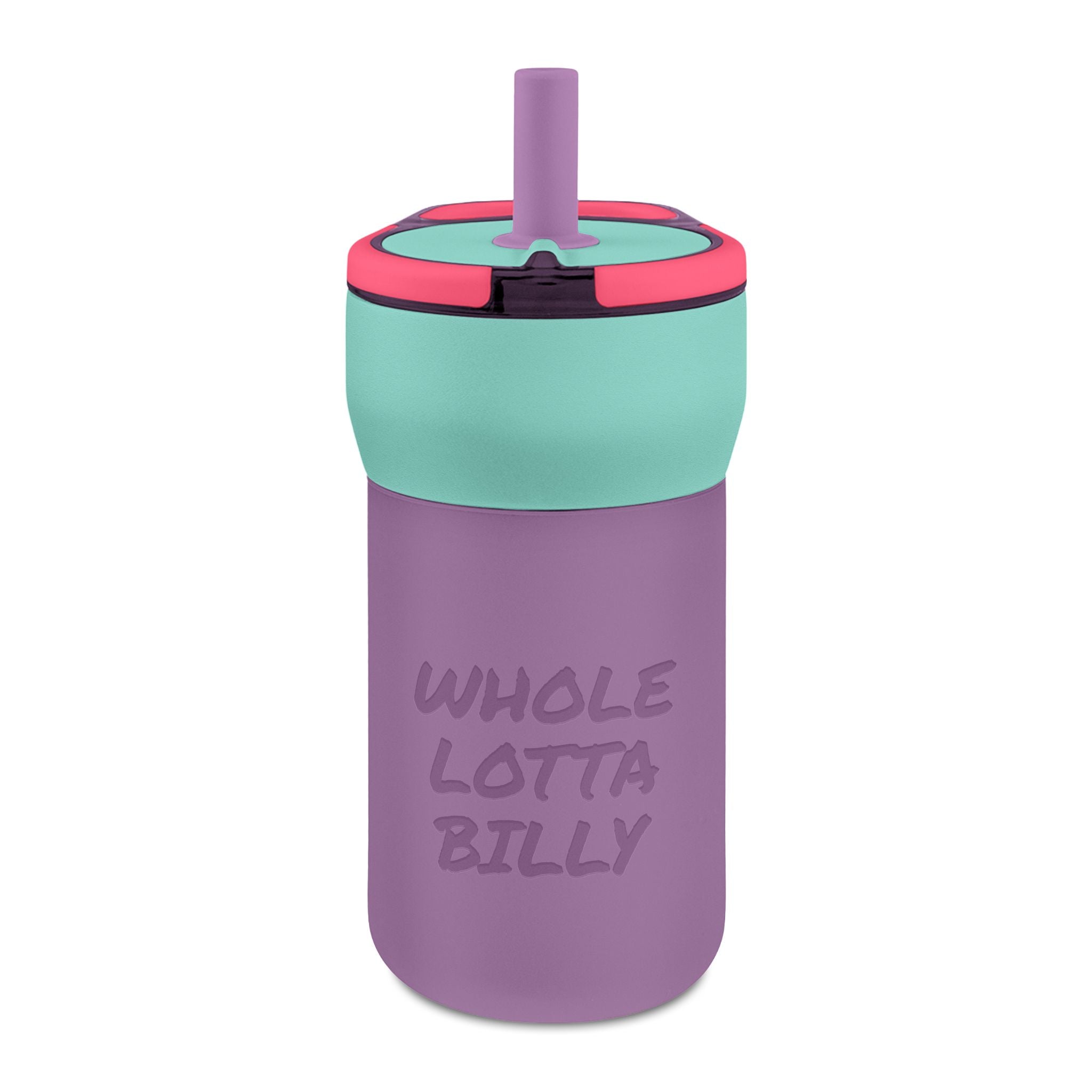 WHOLELOTTABILLY Kids' Leakproof Straw Tumbler, 12oz (Engraving)