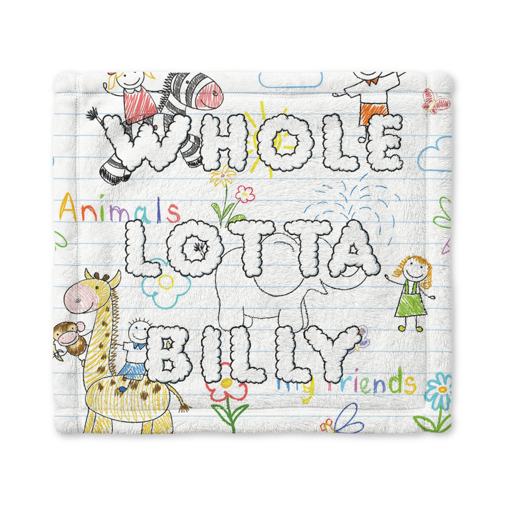 WHOLELOTTABILLY Minky Baby Lovey Blanket