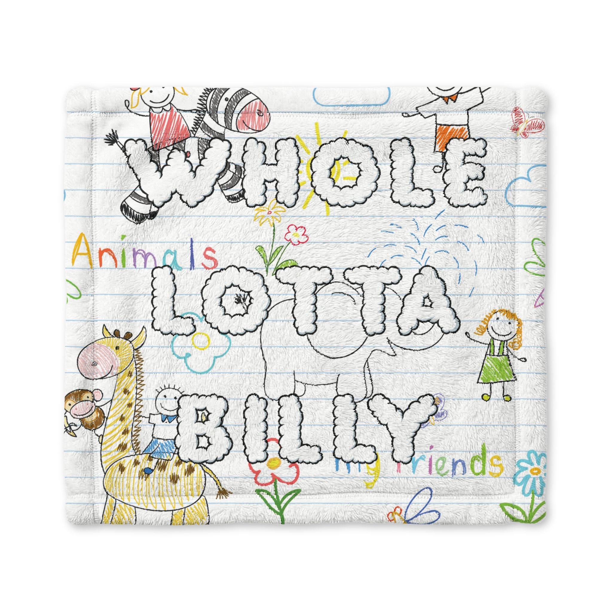 WHOLELOTTABILLY Minky Baby Lovey Blanket