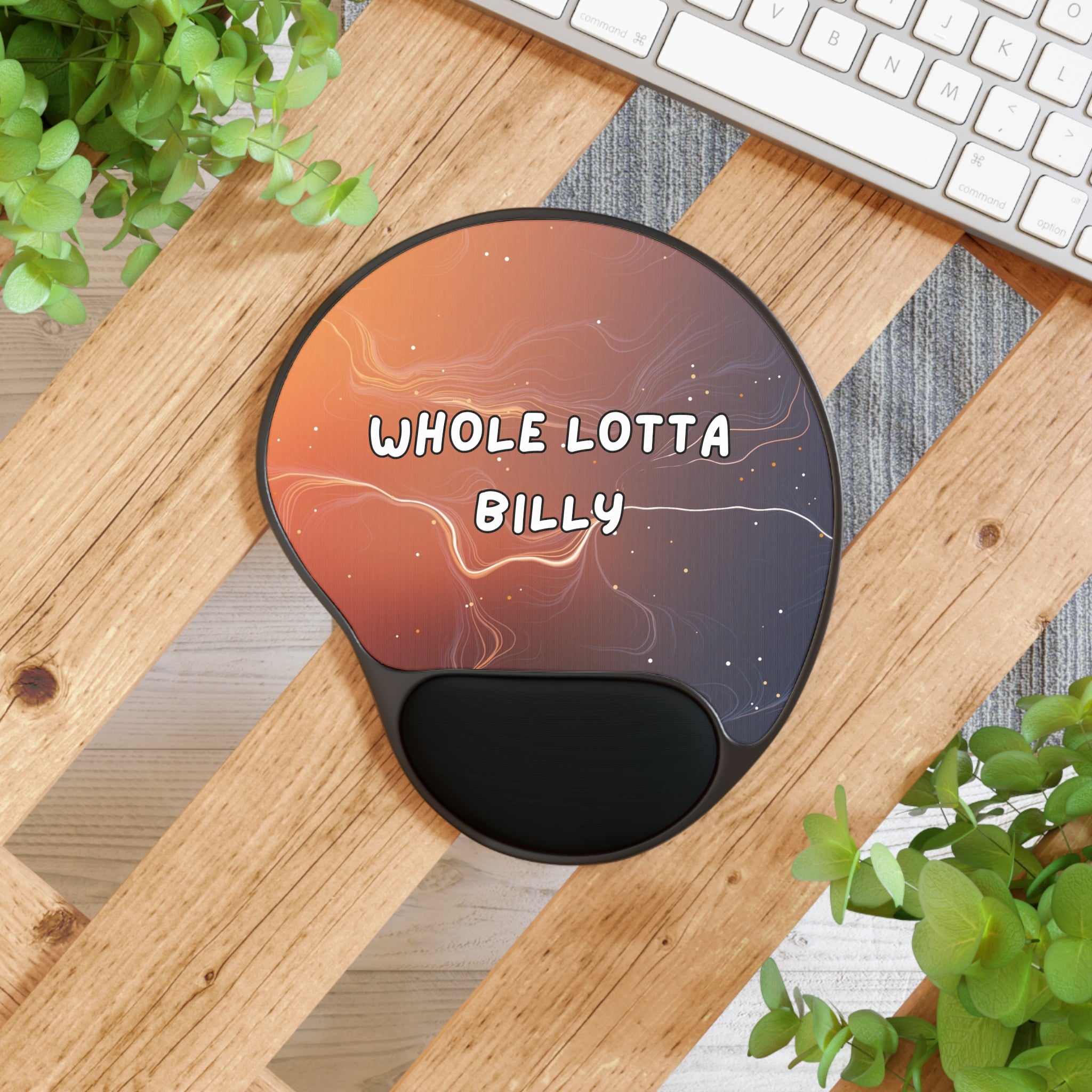 WHOLELOTTABILLY Mouse Pad With Wrist Rest