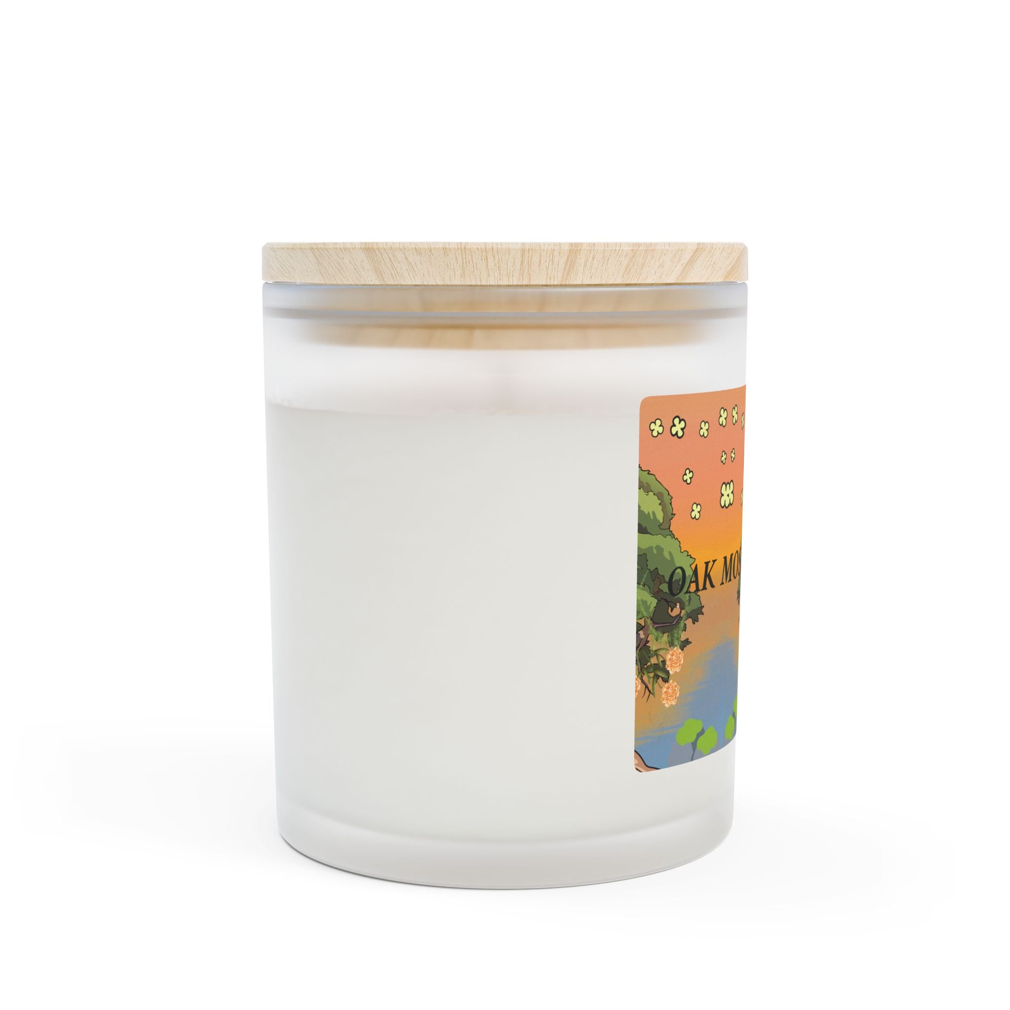 WHOLELOTTABILLY Frosted Glass Candle, 11oz