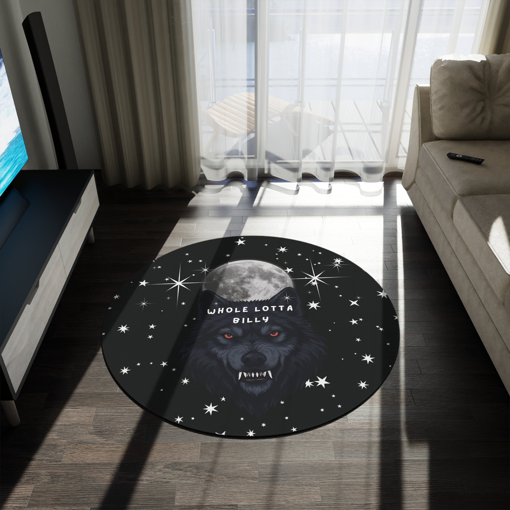 WHOLELOTTABILLY Round Rug