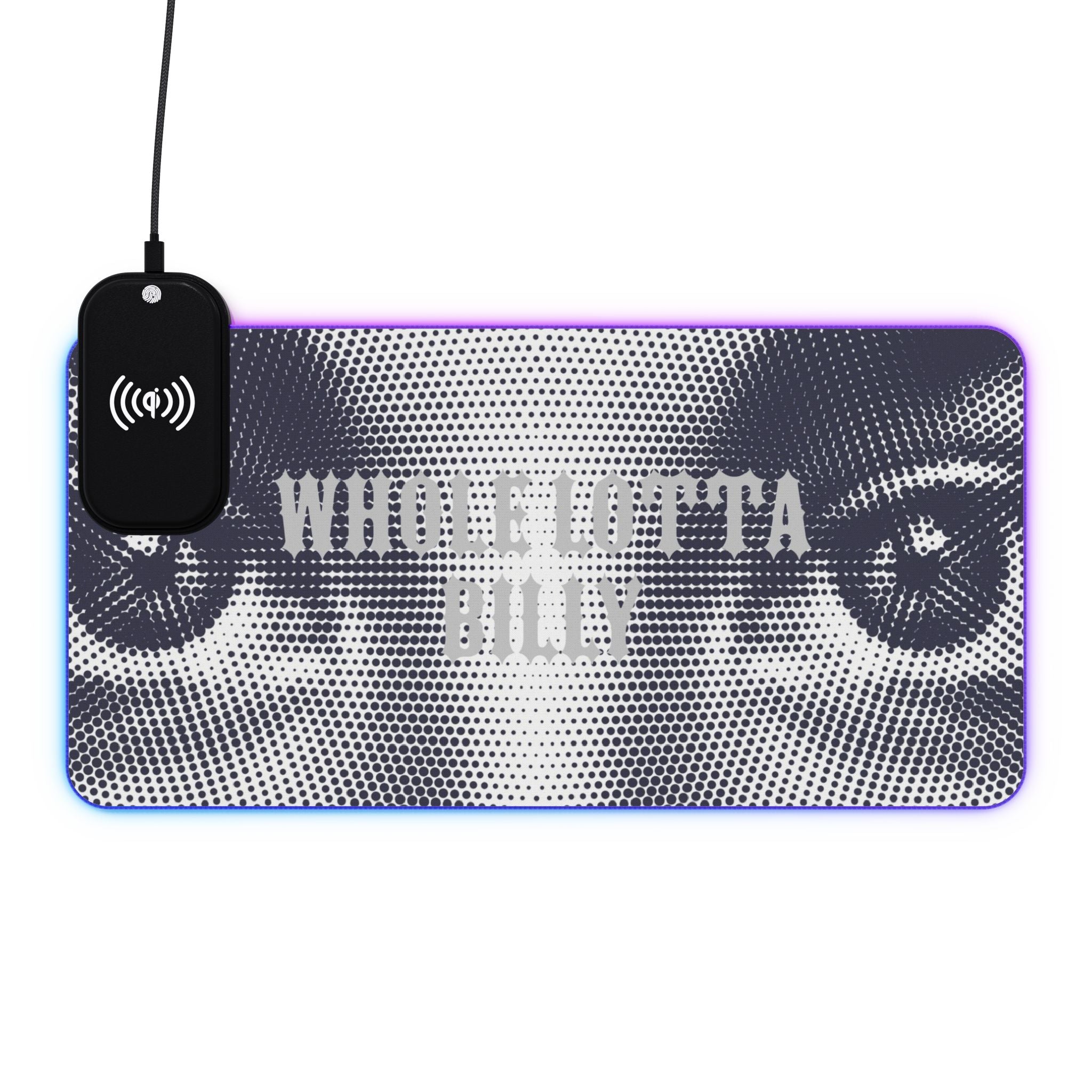 WHOLELOTTABILLY LED Gaming Mouse Pad, Wireless Charging
