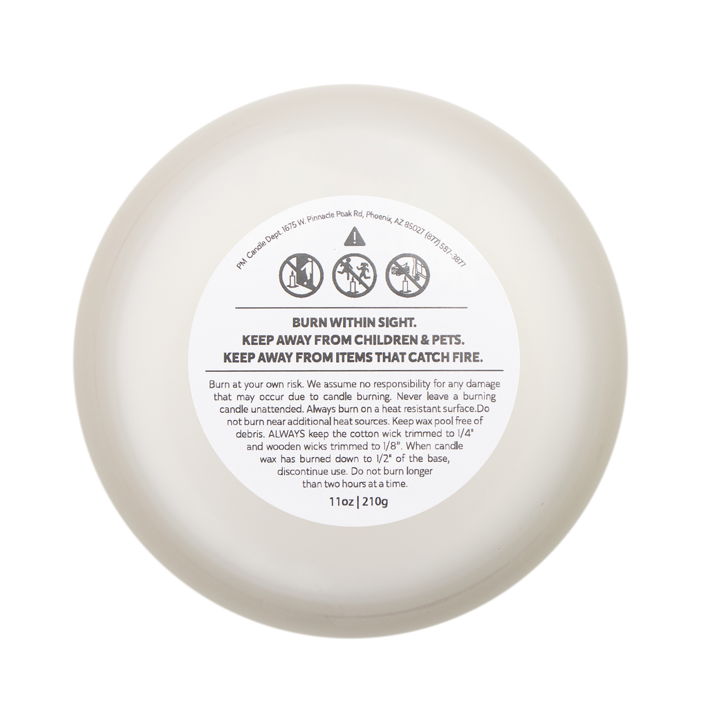 WHOLELOTTABILLY Frosted Glass Candle, 11oz