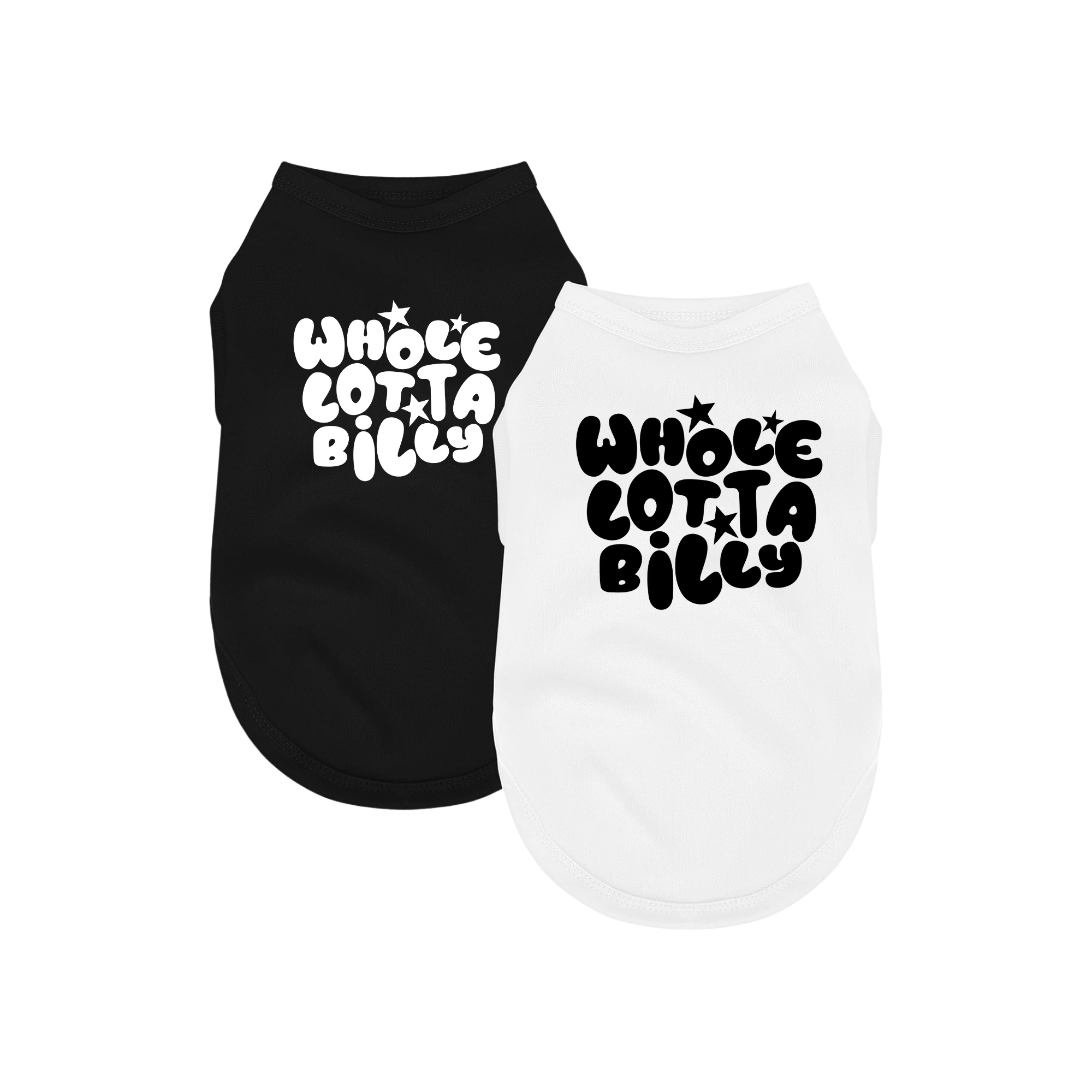 WHOLELOTTABILLY 2 Pack Solid Color Dog Shirts