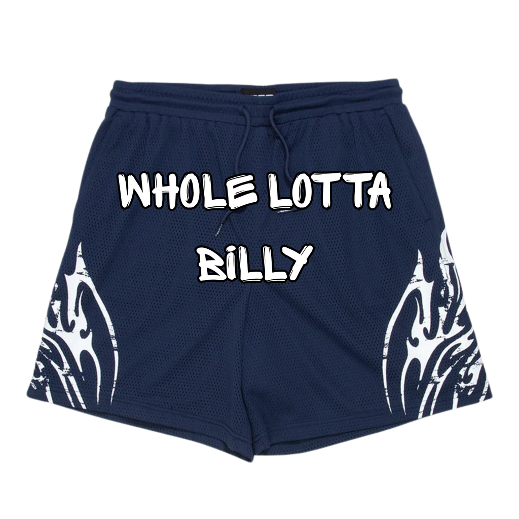 WHOLELOTTABILLY FLAME MESH SHORTS