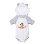 WLB Jersey Infant Short Sleeve Raglan Bodysuit with Hood & Ears
