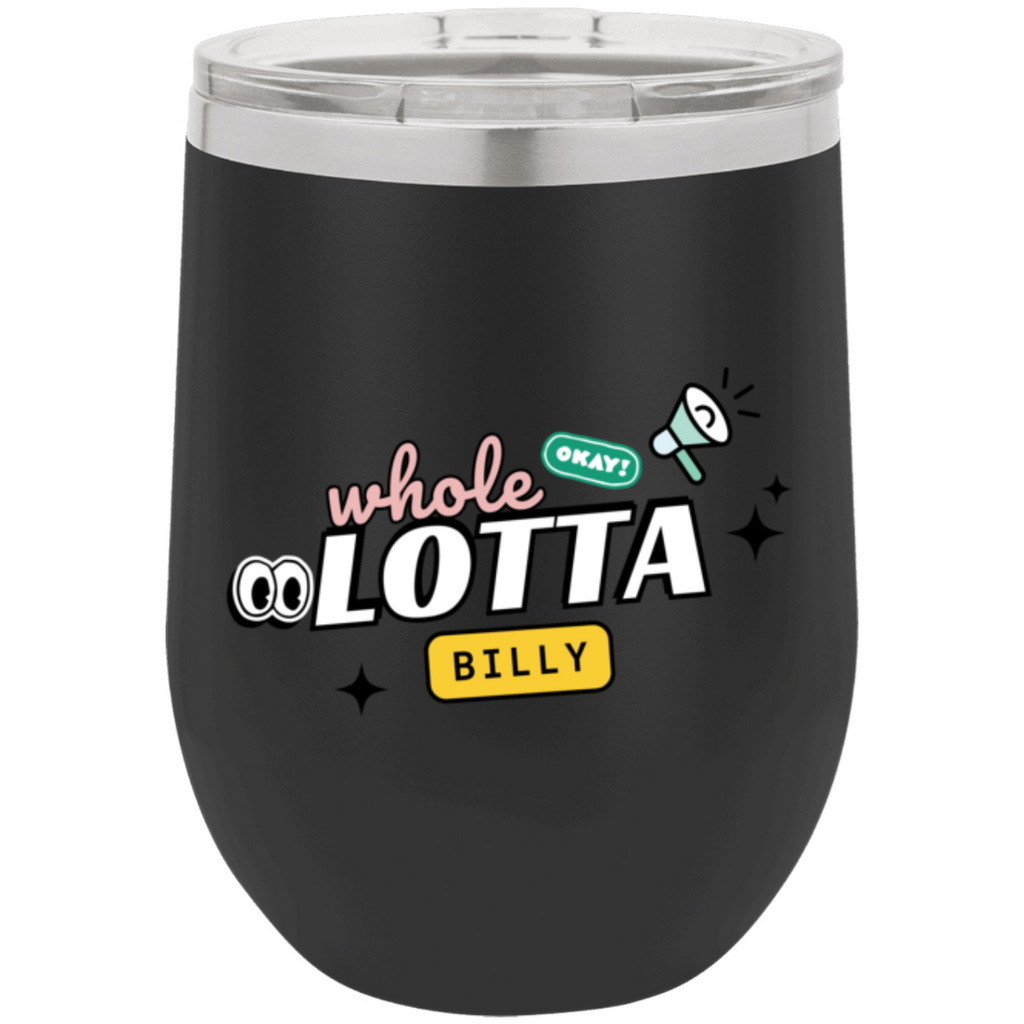 WHOLELOTTABILLY Polar Camel 12 oz. Stemless Wine Glasses