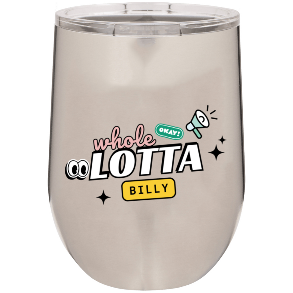 WHOLELOTTABILLY Polar Camel 12 oz. Stemless Wine Glasses