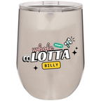 WHOLELOTTABILLY Polar Camel 12 oz. Stemless Wine Glasses