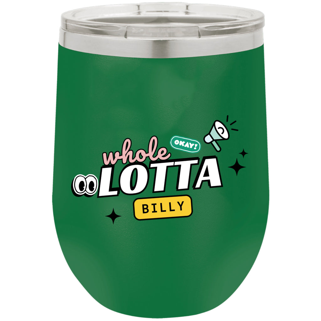 WHOLELOTTABILLY Polar Camel 12 oz. Stemless Wine Glasses