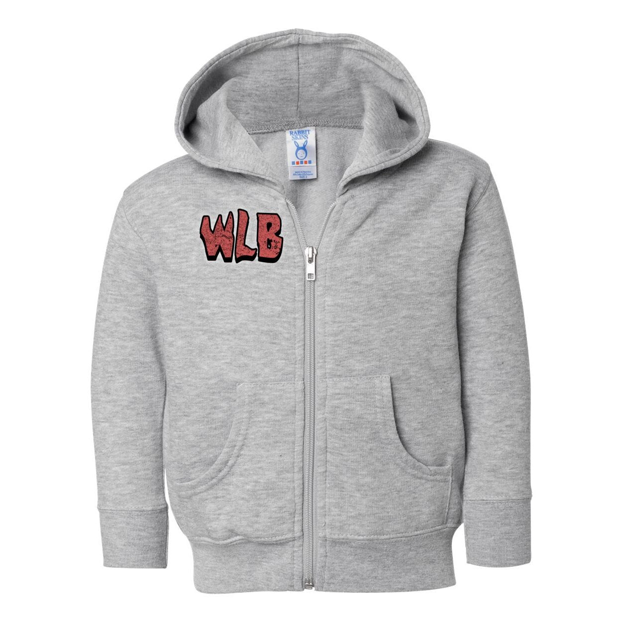 WHOLELOTTABILLY Toddler Full-Zip Fleece Hooded Sweatshirt