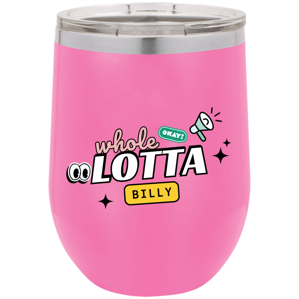 WHOLELOTTABILLY Polar Camel 12 oz. Stemless Wine Glasses