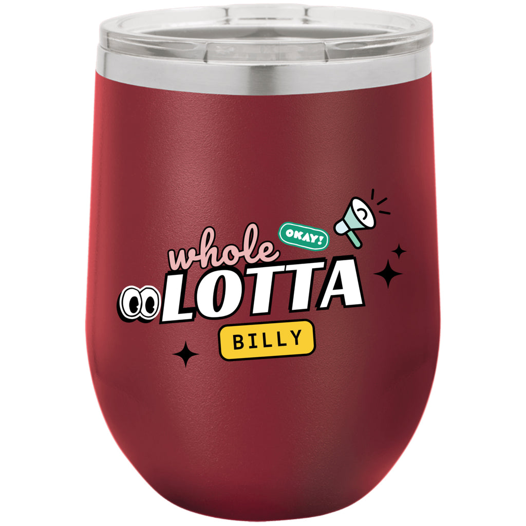 WHOLELOTTABILLY Polar Camel 12 oz. Stemless Wine Glasses