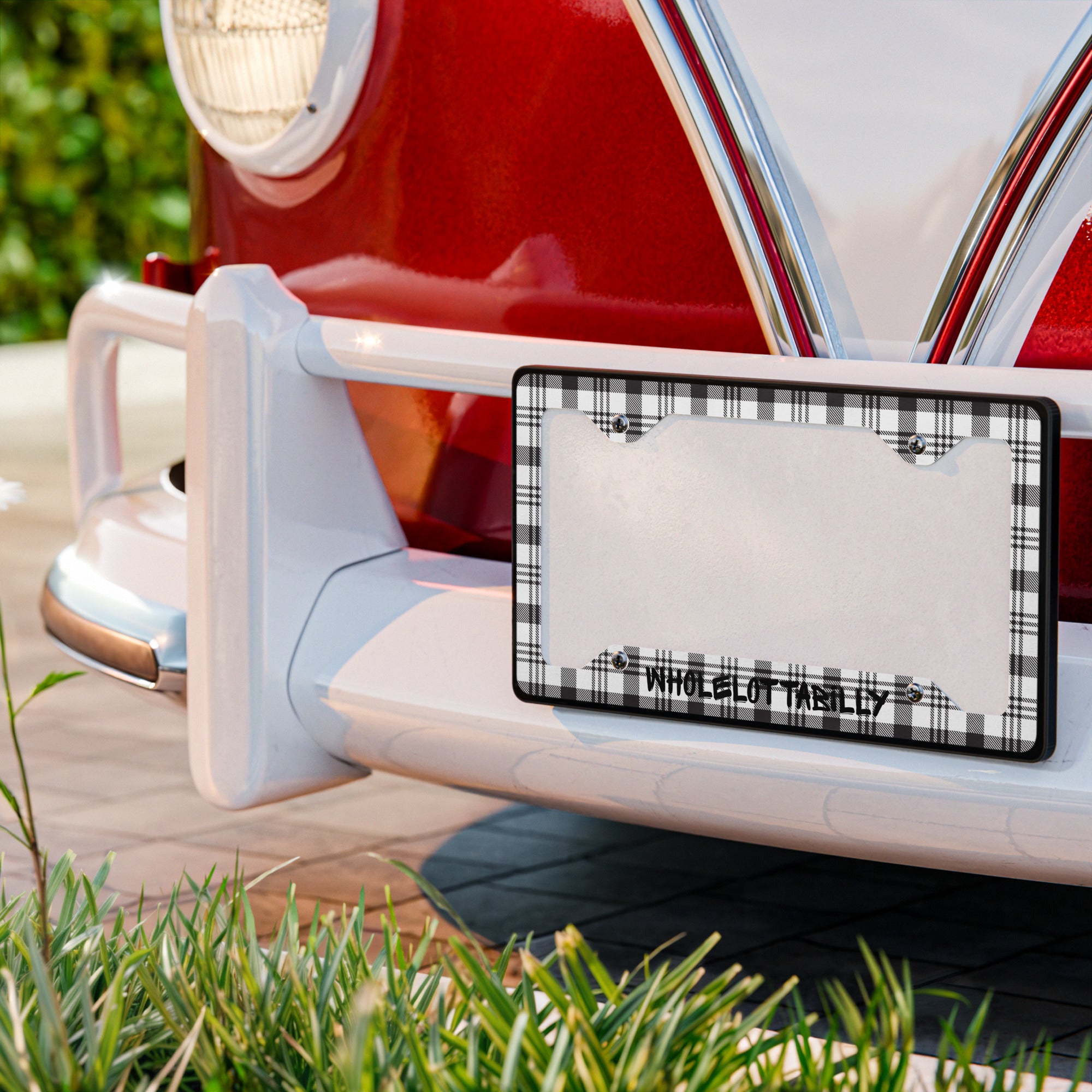 WHOLELOTTABILLY Metal license plate frame