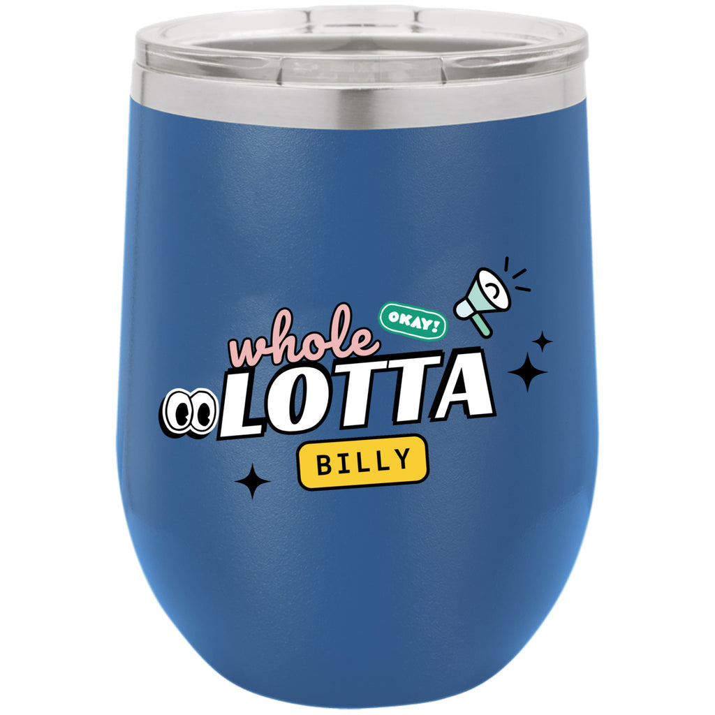 WHOLELOTTABILLY Polar Camel 12 oz. Stemless Wine Glasses