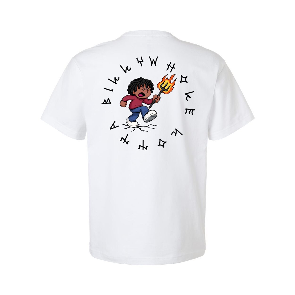 WHOLELOTTABILLY  FLAMING FORK Heavyweight Tee