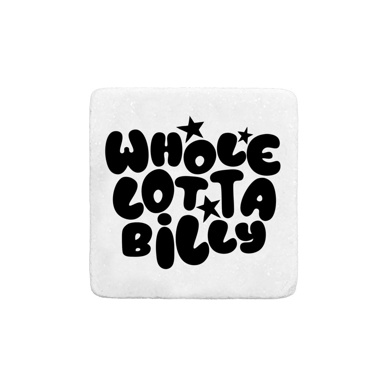 WHOLELOTTABILLY Real Stone Coasters Carrera White, Thasos, Travertine