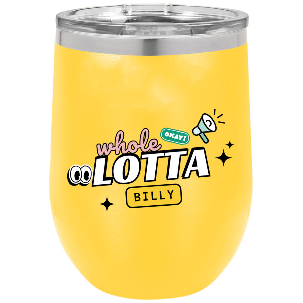 WHOLELOTTABILLY Polar Camel 12 oz. Stemless Wine Glasses
